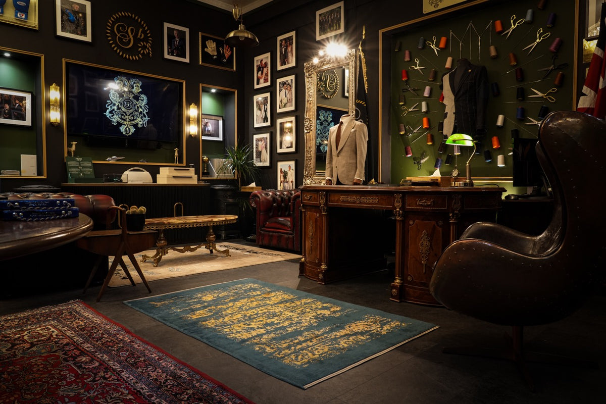 Signature Bespoke showroom prepared for a private tailoring consultation